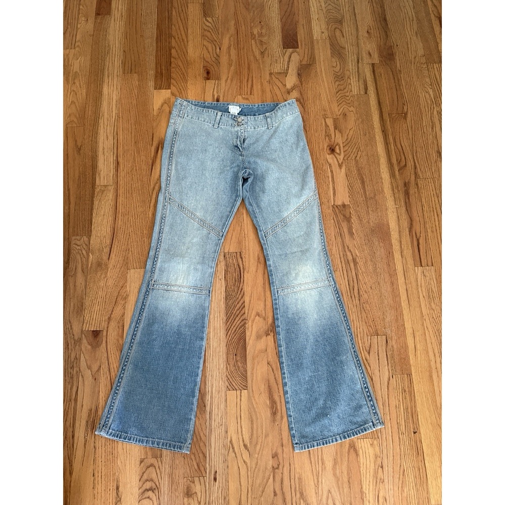 Vintage Women‎ Calvin Klein Jean Size 8 Lowrise Flare Embroidered Y2k